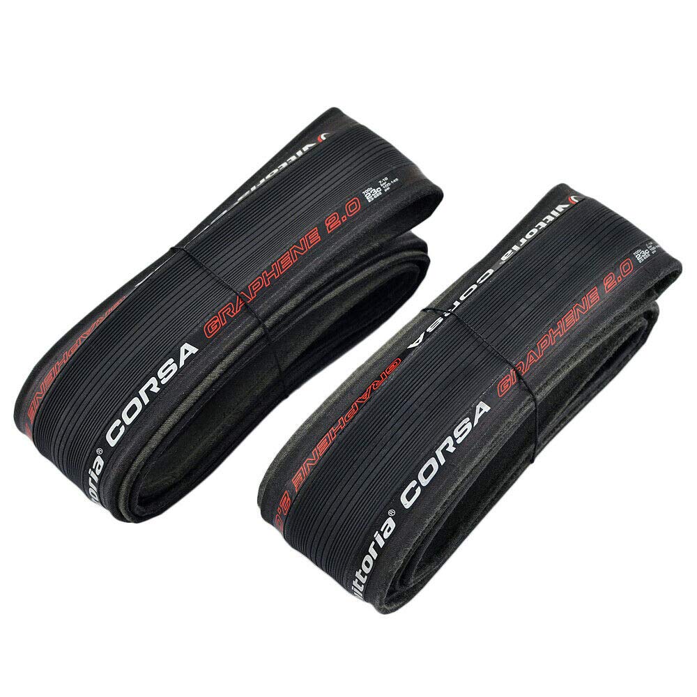 Amazon | Vittoria CORSA G2.0 GRAPHENE Clincher Tire 700x23C, Black